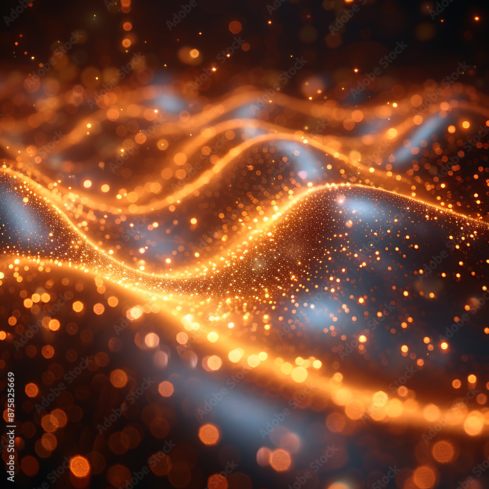 Poster quantum computing minimalist banner - elegant visualization