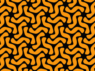 Seamless abstract art black and orange pattern for background and backdrop.