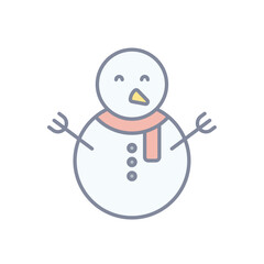 Snowman vector icon