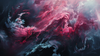 Vibrant abstract art depicting a dynamic, colorful energy storm.