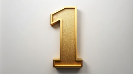 Number 1 in gold, achievement, top, success, winner, first place, excellence, leadership, golden, prestigious, shiny, trophy