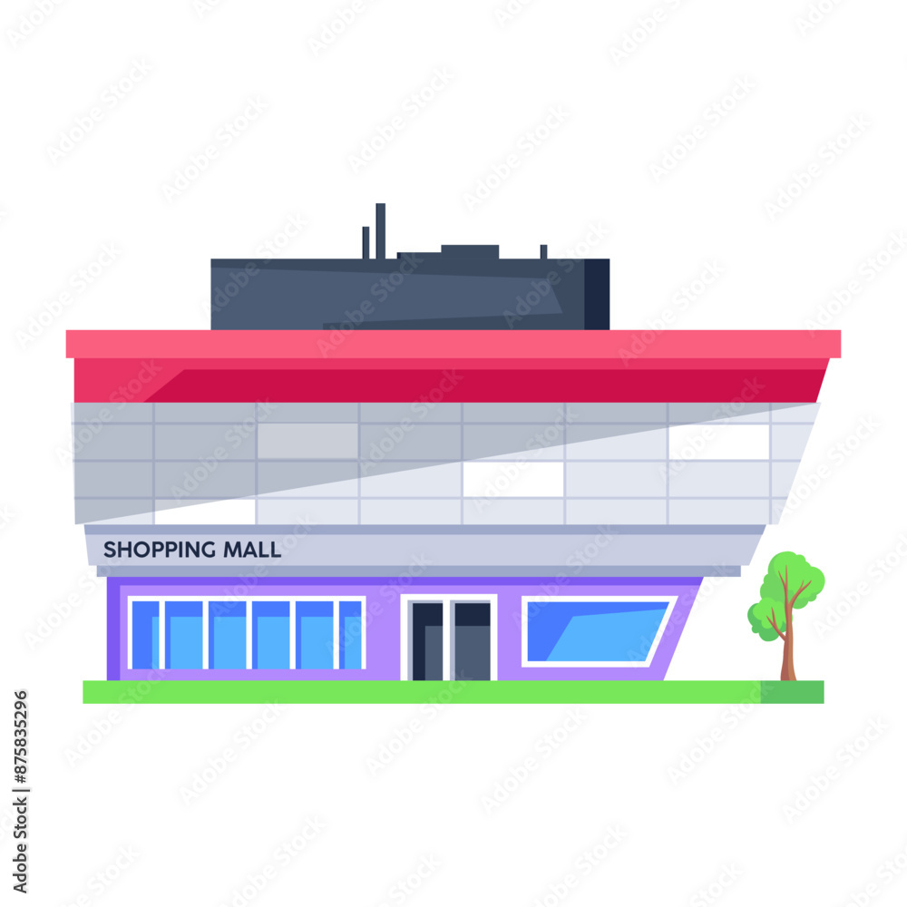 Canvas Prints ready to use isometric icon of a shopping mall