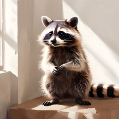 portrait of a raccoon