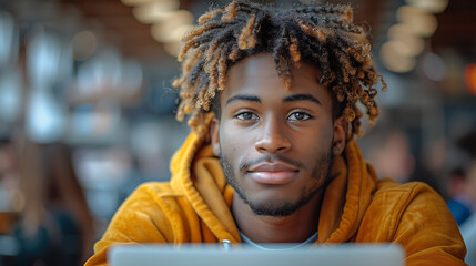 Multicultural Students Collaborate in Modern Office