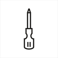 screwdriver vector icon line template