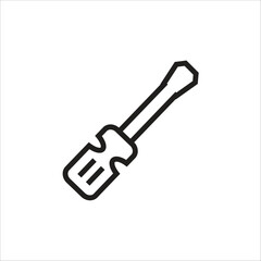 screwdriver vector icon line template