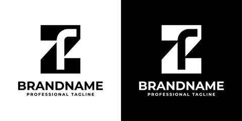 Fototapeta premium Letters ZR Monogram Logo, suitable for any business ZR or RZ initials