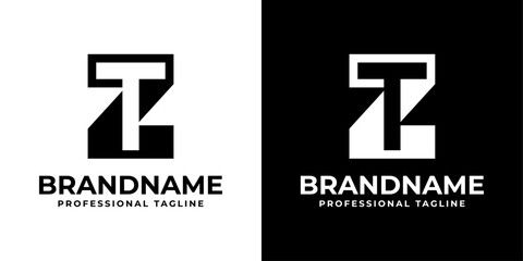 Letters ZT Monogram Logo, suitable for any business ZT or TZ initials
