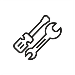 screwdriver vector icon line template