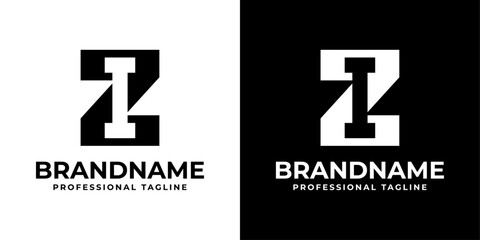 Letters ZI Monogram Logo, suitable for any business ZI or IZ initials