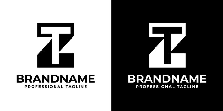 Letters ZT Monogram Logo, suitable for any business ZT or TZ initials