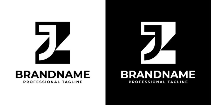 Letters ZJ Monogram Logo, suitable for any business ZJ or JZ initials