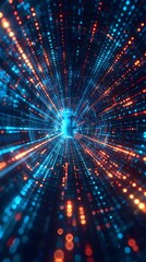 Fototapeta premium Abstract Digital Tunnel Background