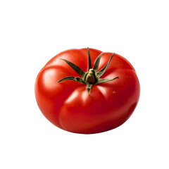 Fresh red tomato isolated on transparent background, fresh vegetable 