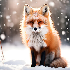 fox in the snow