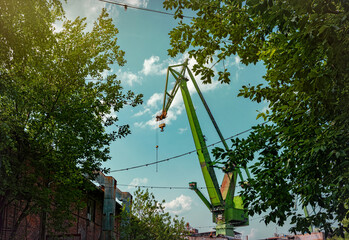 High cranes in the Gdańsk Stocznia, old shipyard and recreation area  © Maryna Konoplytska
