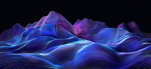 Obraz premium A new age of data visualization. field of data science and visual management design. Abstract background design