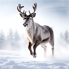 Obraz premium deer in snow
