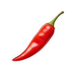 Fresh red chili isolated on transparent background, fresh vegetable 