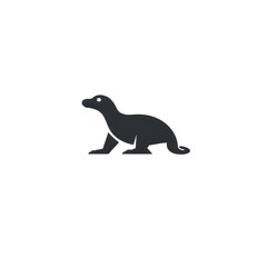 Fototapeta premium illustration logo of minimalist outline of a monitor lizard