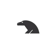 Obraz premium illustration logo of minimalist outline of a monitor lizard