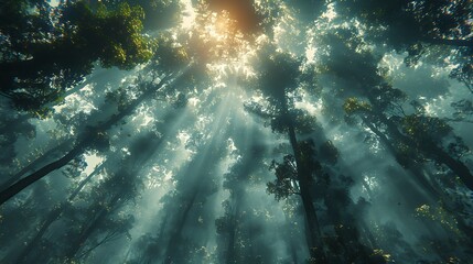 Obraz premium underwater scene with rays of light