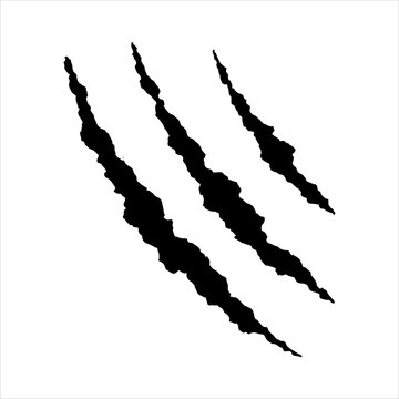 recommend clip art: Claw scratches vector silhouette on white background. Claw scratches icon sign illustration design.