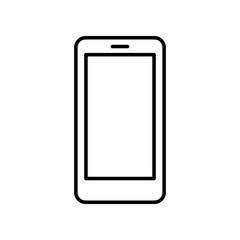 Flat design smart phone vector icon on white background.