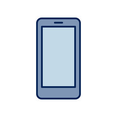 Colored flat design smart phone vector icon.