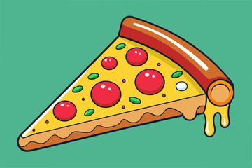 Pizza illustration vector icon