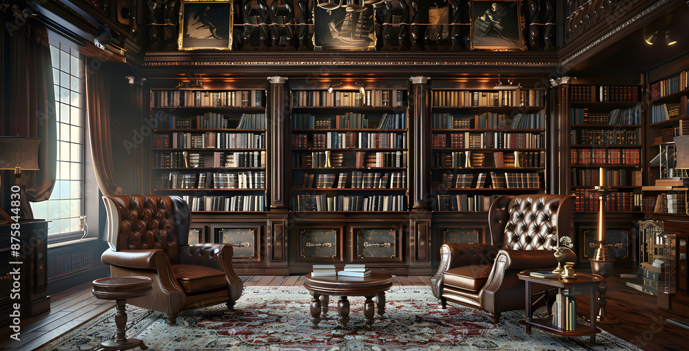 Poster old books. knowledge withstanding the test of time. wide-format design
