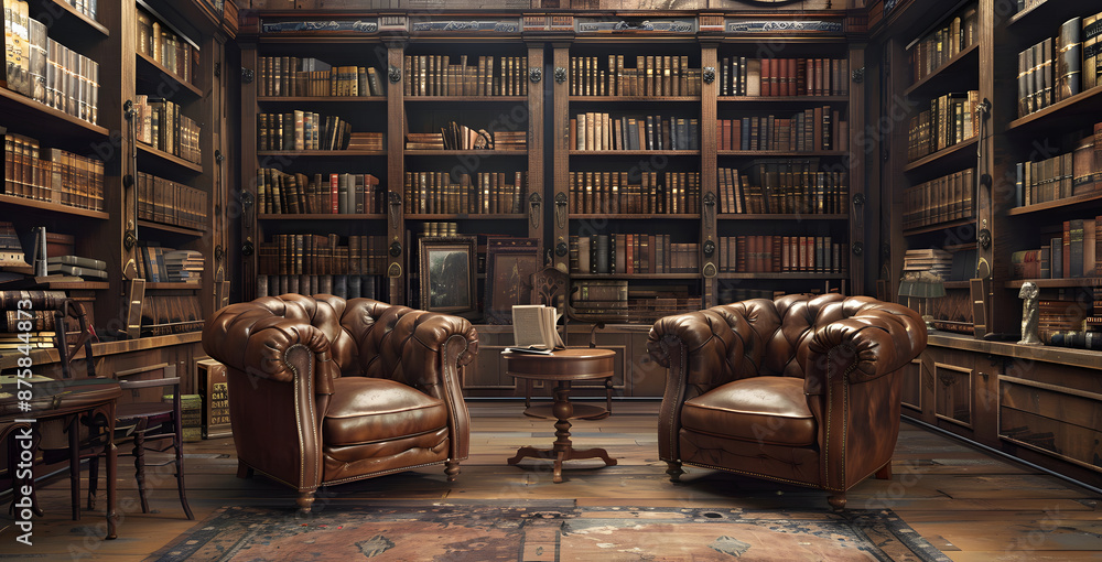 Poster old books. knowledge withstanding the test of time. wide-format design