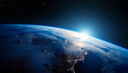 Obraz premium 宇宙 地球 earth Generative AI 