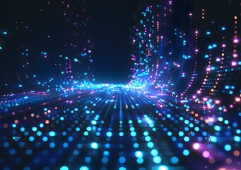 Obraz premium Abstract Blue And Purple Digital Background