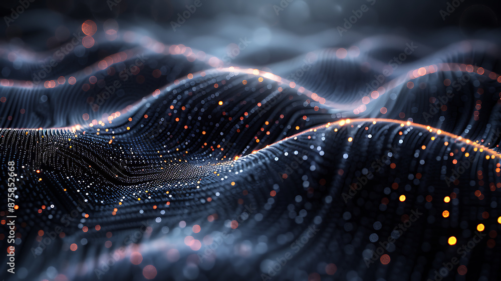 Poster intricate algorithm designs on high-tech canvas