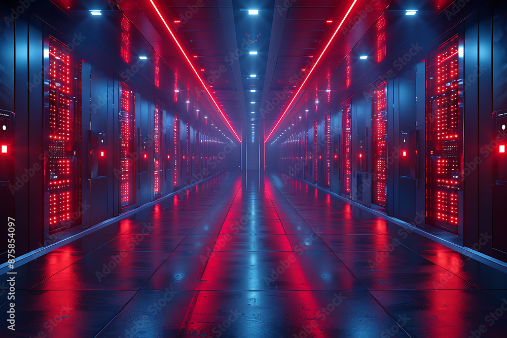 Poster advanced data storage solutions technology backdrop