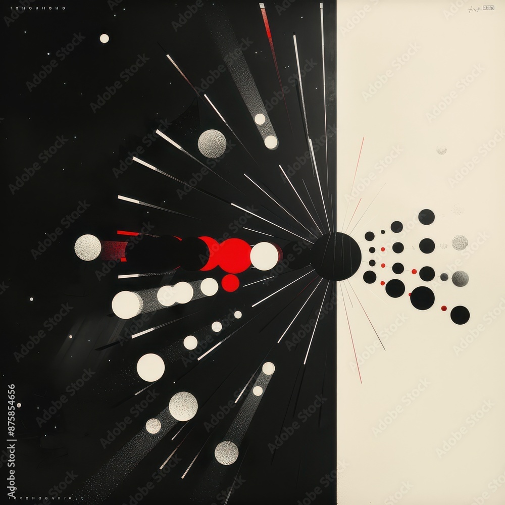 Poster Abstract representation of facts and probabilities with colorful data points, [facts and probabilities], [colorful data points] 