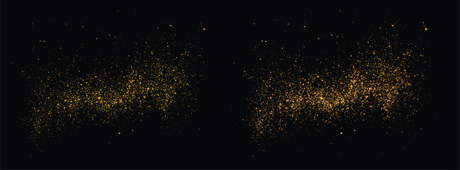 Dust isolated gold glitter confetti bokeh glowing illustration