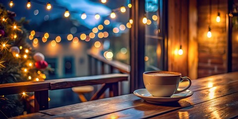 Cozy coffee moment at night with a calming atmosphere , coffee, serenity, relaxation, peaceful, night, dusk, cozy, warm