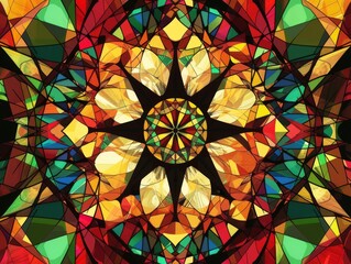 Abstract Kaleidoscope Pattern BackgroundIntricate Geometric Design