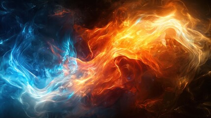 Fototapeta premium Abstract Fire and Ice Design