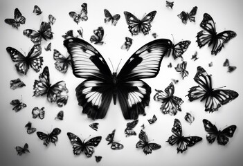 Fototapeta premium dance blossoms twilight butterfly