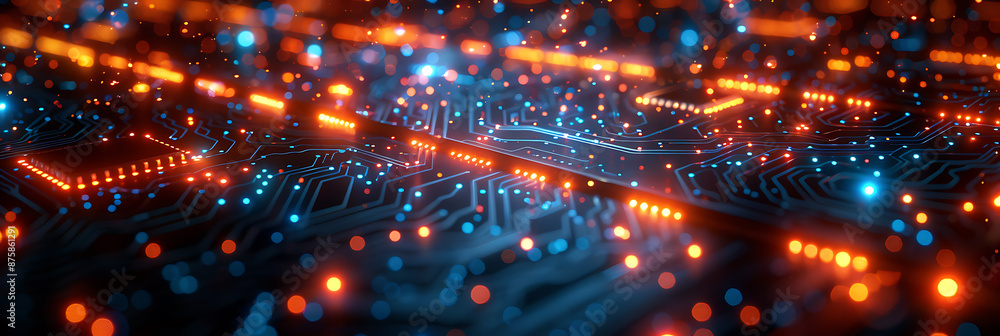 Poster cyber security concepts: visualized network protection