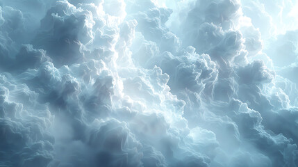 Abstract Cloud Computing Landscape - Minimalist Tech Art