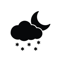 Winter Night vector icon