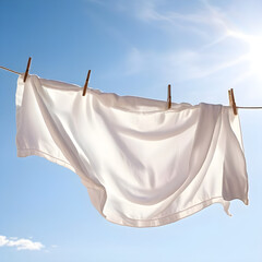 clothes drying on a rope