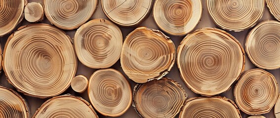 Wooden Rings - Cross Section of Tree Trunks
