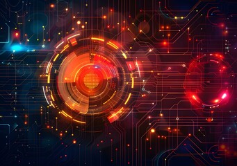 Fototapeta premium Abstract Futuristic Technology Background