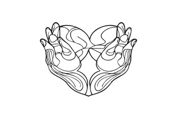 hand holding another hands. Two hands. 