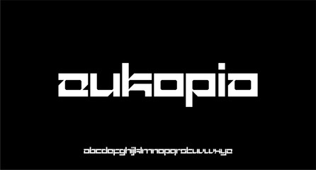 MODERN FUTURISTIC TECHNOLOGY SCI FI FONT VECTOR TYPEFACE